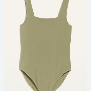 Old Navy Women’s Olive Green Square-Neck Tank Top Bodysuit
